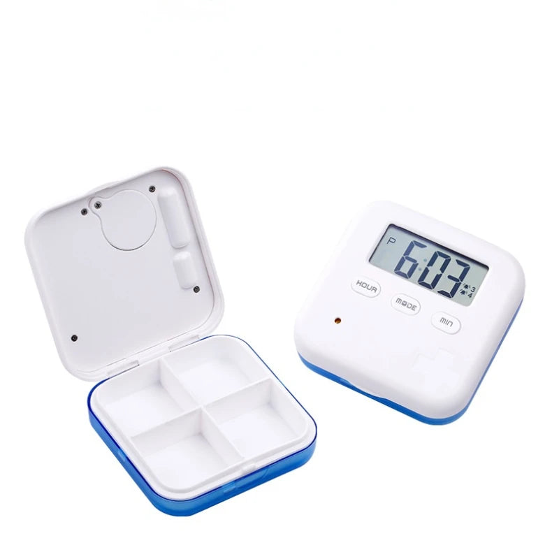 Portable Mini Pill Box Timed Reminders
