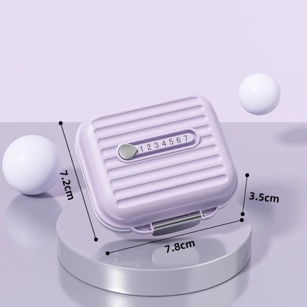 Portable Travel Pill Organizer 7 Compartments Small&Large Size Pill Dispenser Airtight with Lids Vitamin Container