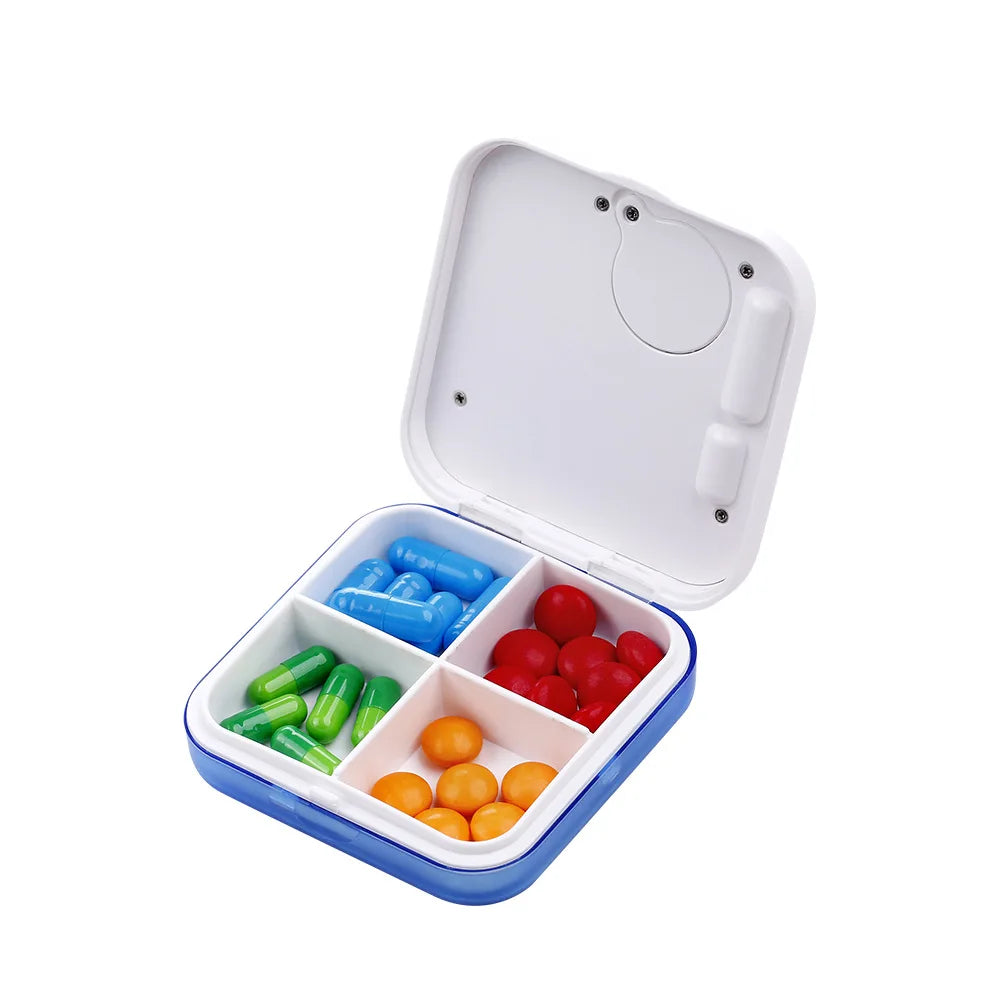 Portable Mini Pill Box Timed Reminders