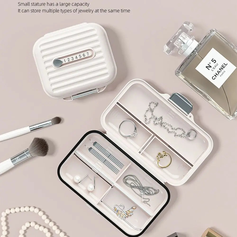 Portable Travel Pill Organizer 7 Compartments Small&Large Size Pill Dispenser Airtight with Lids Vitamin Container