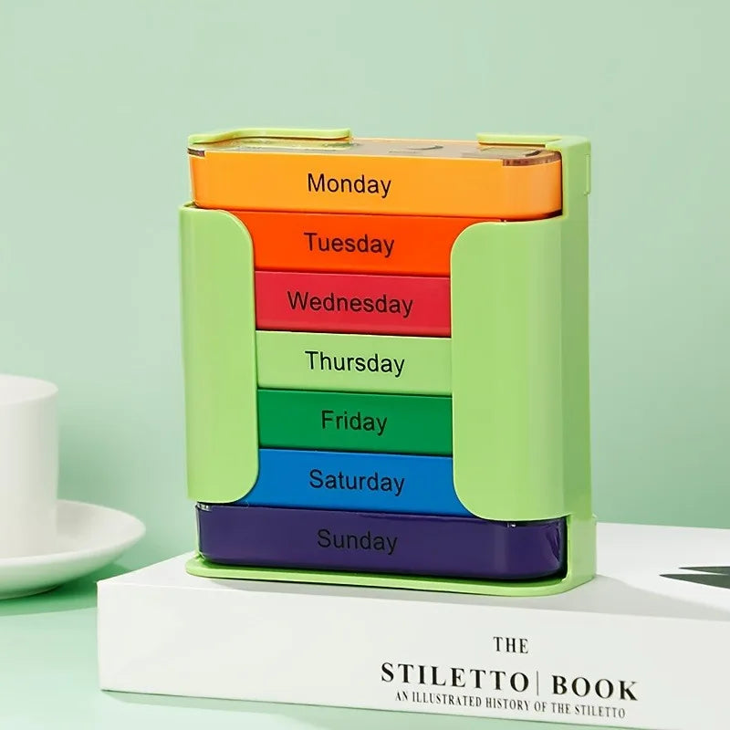 7-layer Multi-compartment Pill Storage Box