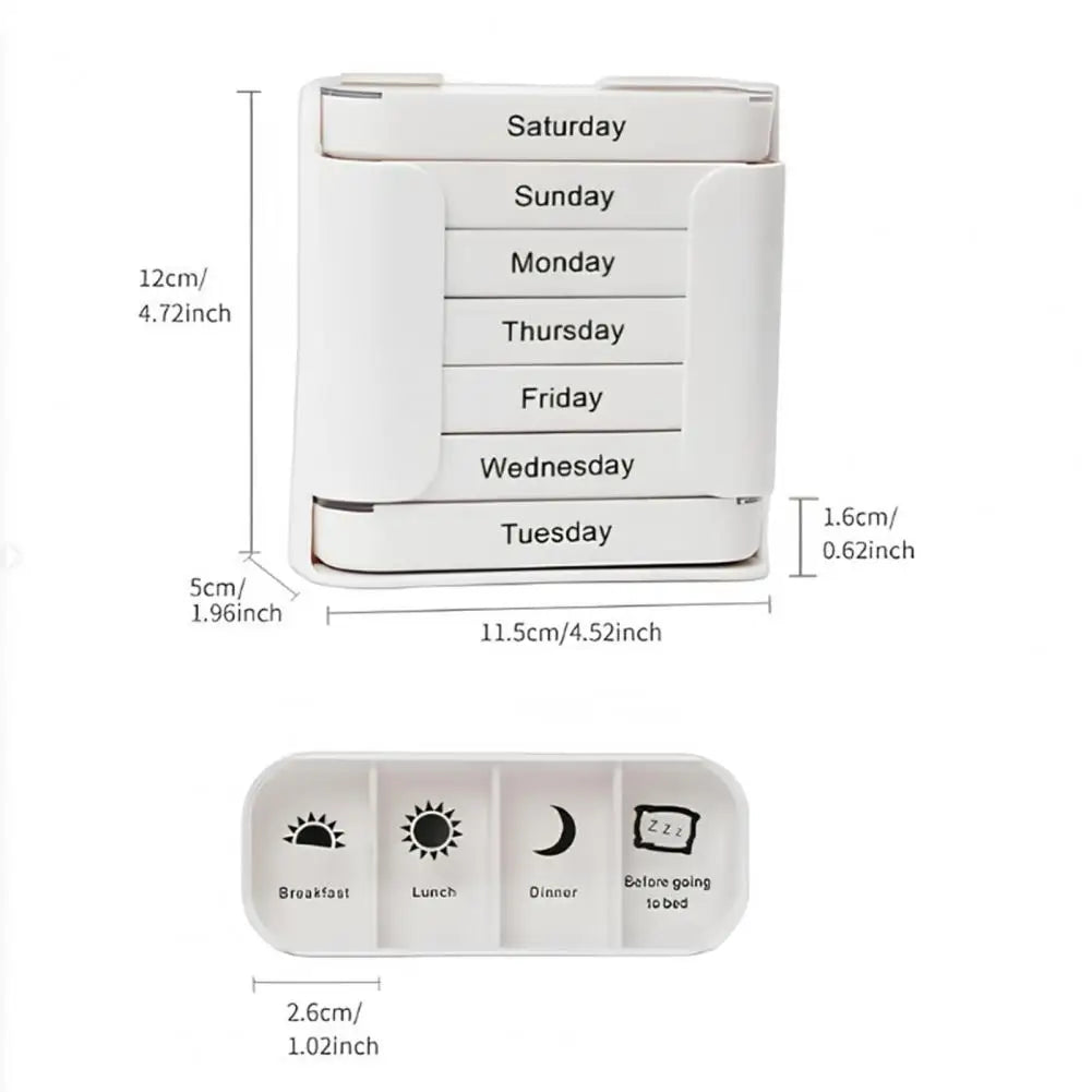 7-day Pill Dispenser Storage Box