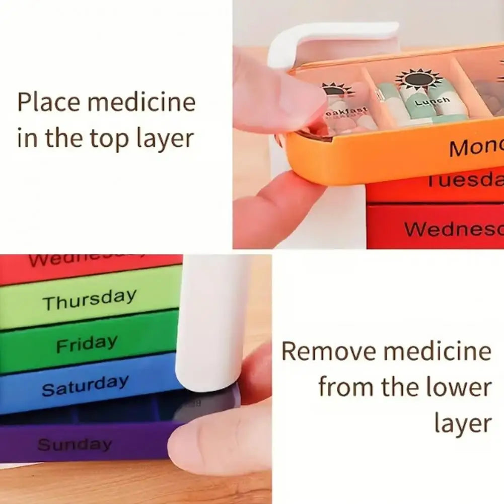 7-day Pill Dispenser Storage Box