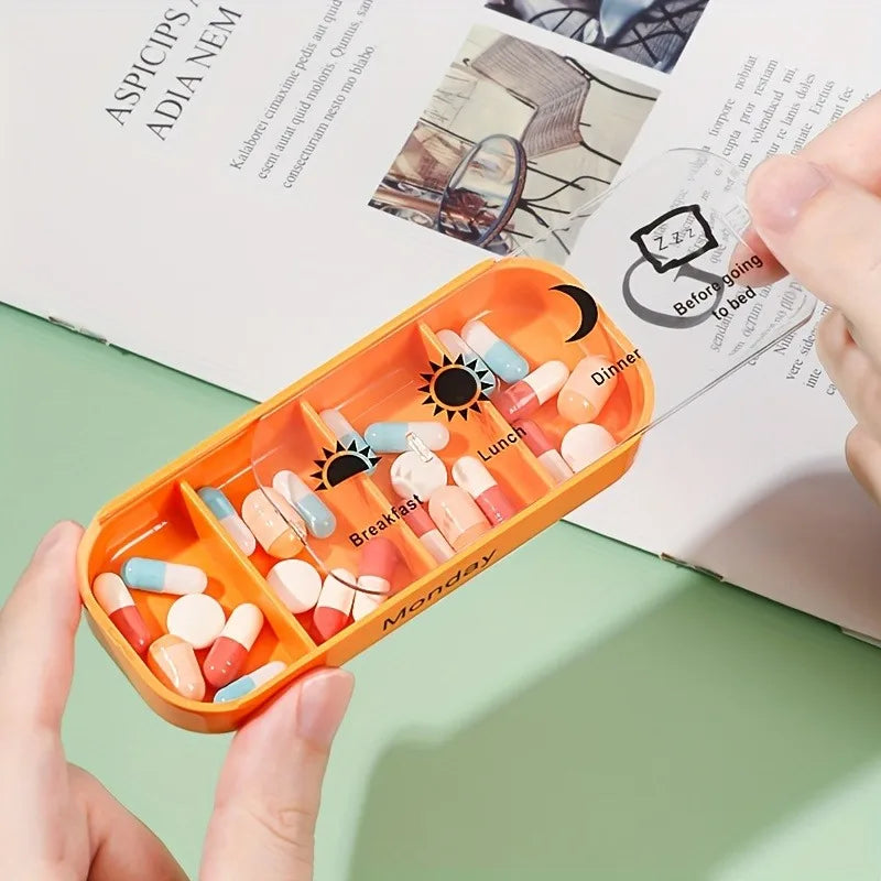 7-layer Multi-compartment Pill Storage Box