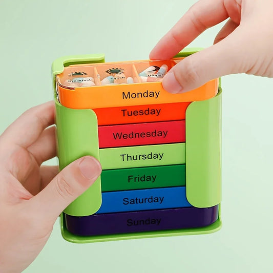 7-layer Multi-compartment Pill Storage Box