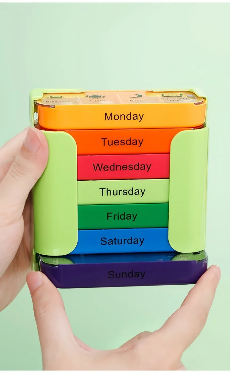 7-layer Multi-compartment Pill Storage Box